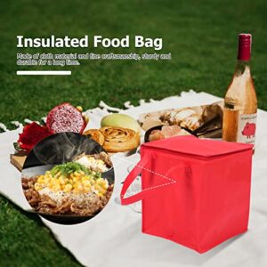 Cake Carrier Delivery Warmer Bags Take- Out Insulated Bag Thermal Delivery Bag Insulated Food Delivery Bag for Hot and Cold Food Delivery (Red) Heated Pizza Delivery Bags