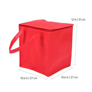 Cake Carrier Delivery Warmer Bags Take- Out Insulated Bag Thermal Delivery Bag Insulated Food Delivery Bag for Hot and Cold Food Delivery (Red) Heated Pizza Delivery Bags