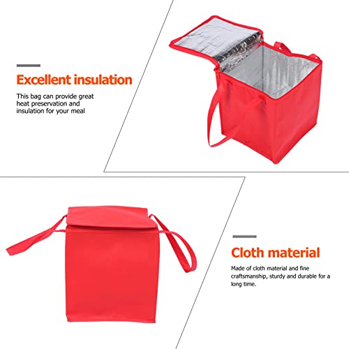 Cake Carrier Delivery Warmer Bags Take- Out Insulated Bag Thermal Delivery Bag Insulated Food Delivery Bag for Hot and Cold Food Delivery (Red) Heated Pizza Delivery Bags