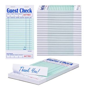 methdic guest checks server note pads 1000 orders waitress notepad for restaurants (20 books)