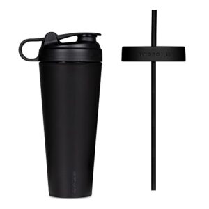 hydrojug shaker cup 24oz - perfect for protein shakes, pre-workout drinks, iced coffee - easy blending, double insulated, cup holder compatible, bpa free - keeps temp for hours