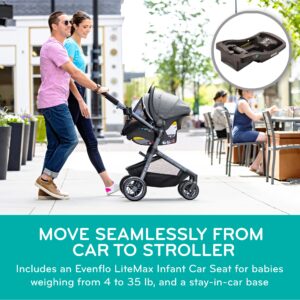 Evenflo Pivot Vizor Travel System with LiteMax Infant Car Seat (Promenade Blue)