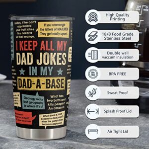 Macorner Gift For Dad - Stainless Steel Tumbler 20oz - Dad Joke Birthday Gift for Dad Men Gift - Fathers Day Gift From Daughter Son Wife - Funny Christmas Gift For Men Dad Stepdad Bonus Dad Uncle