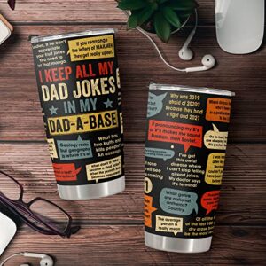 Macorner Gift For Dad - Stainless Steel Tumbler 20oz - Dad Joke Birthday Gift for Dad Men Gift - Fathers Day Gift From Daughter Son Wife - Funny Christmas Gift For Men Dad Stepdad Bonus Dad Uncle