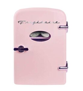frigidaire pink efmis129- amz efmis129 mini portable fridge, 4 litres capacity chills six 12oz cans, 100% freon-free & eco friendly, beverage cooler