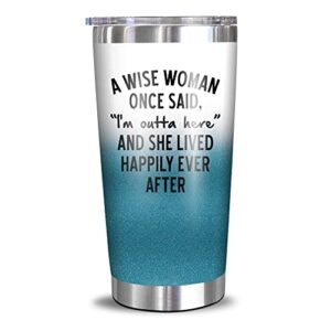 retirement gifts for women 2023 - retired gifts for women - female retirement gifts - coworker leaving gifts, farewell gifts, goodbye gift for women, colleagues, coworkers, friends - 20 oz tumbler