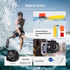 NEEWER Pro Version 61 in 1 Action Camera Accessory Kit Compatible with GoPro Hero 11 10 9 8 7 6 5 4 GoPro Max GoPro Fusion Insta360 DJI Osmo Action Action 2 AKASO and More