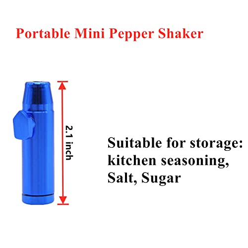 Portable Mini Pepper Shaker Sets (Blue)(4 Pack)