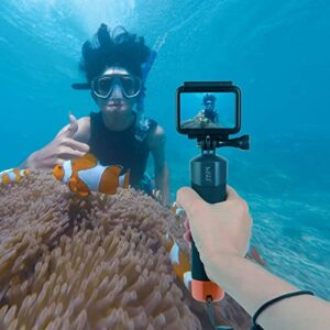 HSU Floating Hand Grip Waterproof Monopod Compatible with GoPro Hero 11/10 Black/Hero 9 Black, Handle Mount for Hero 8/7/6/5/4/ AKASO Campark Osmo Action Camera/Xiao Yi Action Camera