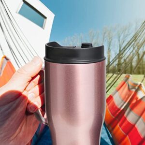 CIVAGO 30 oz Insulated Tumbler with Handle, Stainless Steel Travel Coffee Mug with Lid and Straw, Double Wall Vacuum Water Bottle Cup, Leakproof, Black