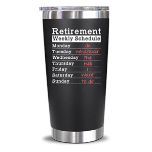 retirement gifts for men women 2023 - retired gifts for women, men - retirement party decorations - fun retirement gifts for women, men, retired people, coworkers, friends - 20 oz tumbler