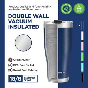 HAUSHOF 20 oz Tumbler, Stainless Steel Vacuum Insulated Coffee Tumbler Water Cup, Double Wall Travel Mug with Lid, Perfect for Hot and Cold Drinks