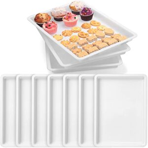 10 pack plastic serving trays and platters white serving platters cookie trays rectangle food trays for parties wedding
