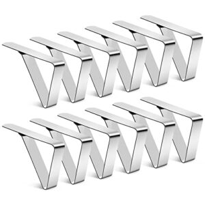 tablecloth clips, stainless steel tablecloth clips ideal clips for home, kitchen, restaurant, weeding, picnic, patio and party (12pcs)