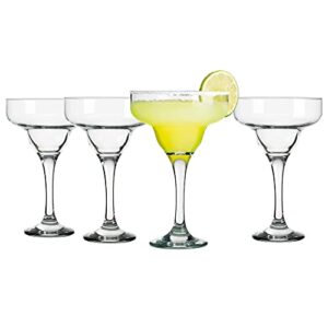 Glaver's Basic Set Of 4 10 oz. Margarita Glasses for Cocktails, Water, Wine, Juice, Dessert, and Everyday Use Crystal Clear Classic Glasses, Dishwasher safe