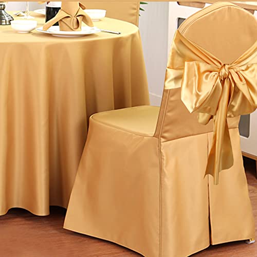 12 Pack 12" x 108" Satin Table Runners, Satin Silk Polyester Gold Table Runner for Party, Wedding Decoration, Gold