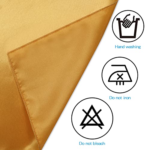 12 Pack 12" x 108" Satin Table Runners, Satin Silk Polyester Gold Table Runner for Party, Wedding Decoration, Gold