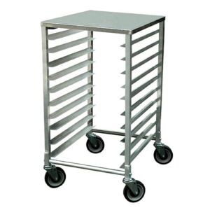 cenpro 28w-172 commercial nsf aluminum sheet pan rack with stainless steel worktop, 10-pan capacity
