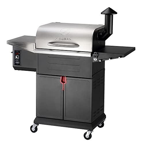 Z Grills 8 in 1 Wood Pellet Grill & Smoker with PID Controller, 572 Sq In Cooking Area, Direct Flame Access, 600D3E