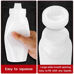 Porous Condiment Squeeze Bottles, Salad Dressing Container, Squeeze Bottles for Sauces, Botellas Exprimibles de Condimentos 3-Pack 13 oz (380ml), Syrup Dispenser Great for Ketchup, Salad, BBQ Sauce, Oil.