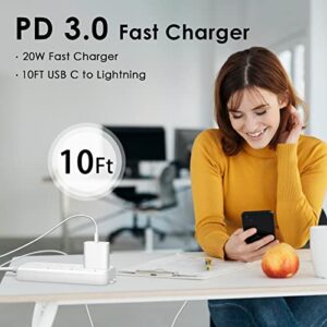 iPhone 14 13 12 Fast Charger [Apple MFi Certified] 10FT Type C Charger 2 Pack 20W USB C Charger Block with Fast Charging Cable for iPhone 14/14 Pro/13/13Pro Max/12/12 Pro Max/11/XS/XR/X/8Plus,iPad