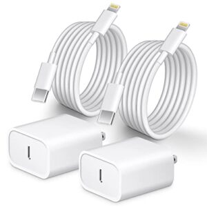 iphone 14 13 12 fast charger [apple mfi certified] 10ft type c charger 2 pack 20w usb c charger block with fast charging cable for iphone 14/14 pro/13/13pro max/12/12 pro max/11/xs/xr/x/8plus,ipad