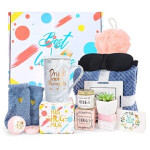 get well soon gifts for women,care package for women after surgery,feel better soon gifts basket for sick friend,self care sympathy gifts thinking of you gifts with blanket,coffee mug for best friend