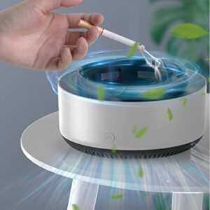 iLeefy 2 in 1 Air Purifier Multifunctional Smokeless Ashtray Air Purifier Ashtray with Filter, Best for Home Car or Office- Gray