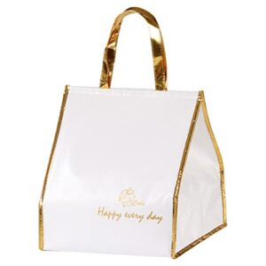 insulated grocery bags food delivery tote thermal cake carrying bags picnic basket cooler bag warmer pouch for home restaurant travel 40x36x36cm