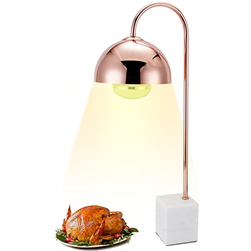 Commercial Food Heat Lamp with Marble Base Infrared Heating Bulb for Food Heating Warmer Light Lamp for Food Service Heat Lamp