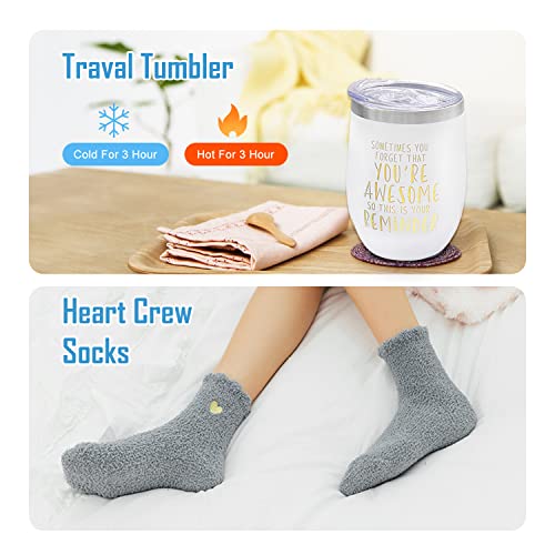 Get Well Soon Gifts for Women, 13 Pcs Care Package Gift Feel Better Basket Warm After Surgery Recovery Encouragement Gift Thinking of You Box with Blanket Coffee Tumbler for Women Friends Female