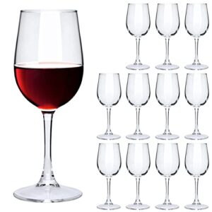 red wine glasses set,10 oz clear wine glass with stem,premium crystal long stemware elegant white wine glassware for drinking,wine,restaurants,parties,wedding,12 pack