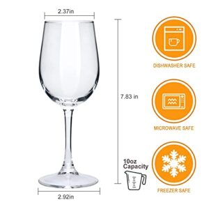 Red Wine Glasses Set,10 OZ Clear Wine Glass with Stem,Premium Crystal Long Stemware Elegant White Wine Glassware for Drinking,Wine,Restaurants,Parties,Wedding,12 Pack