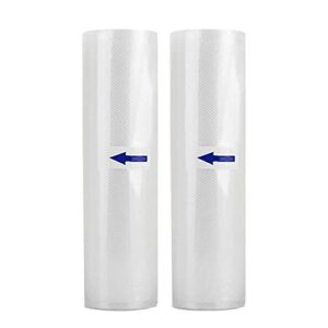 vacuum food sealer rolls bags,2 packs 10 in x16 ft storage bags for vacuum sealer machines, durable commercial customized size food bags for food storage and sous vide cooking