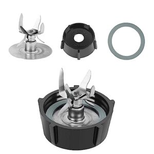 replacement blender blade parts for oster & osterizer with 4980-6 point & 4902 blender jar cap with o ring rubber gasket