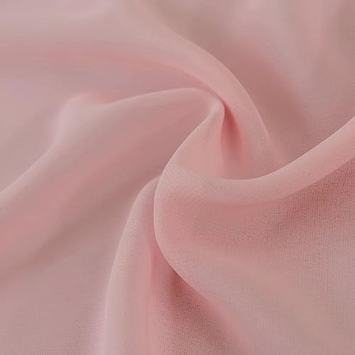 flohar 1Pack 10ft Chiffon Table Runner 29x120 Inch Sheer Romantic Table Runner for Wedding Birthday Party Bridal Shower Outdoor Decoration-Light Pink