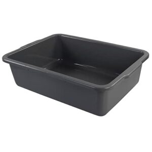 doryh 3-pack large commercial bus tub, 32 l utility bus box, grey