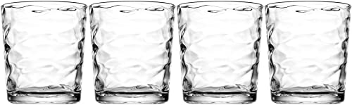 Glaver's Whiskey Glasses 13 oz. Barware Set of 4 Old Fashioned Glasses for Whisky, Scotch, Bourbon, Liquor, Juice, and Cocktails.