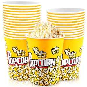 wyomer 25 pack 32oz paper popcorn boxes popcorn containers popcorn buckets disposable pop corn tubs for party and movie