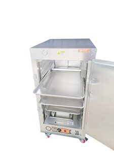 heatmax 4 foot food warmer holding cabinet for 9 full size sheet pans, for churches, schools, catering, can be used as a basic proofer, made in usa with service and support