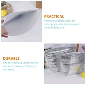 INOOMP 25Pcs Food Thermal Pouches Disposable Bags Hot Cold Insulation Food Bags Take out Aluminum Foil Cooler Food Shipping Pouches for Picnic Camping Picnic Transportation Preservation