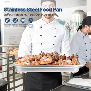 Restlrious Hotel Pan Full Size Stainless Steel Steam Table Pan, 2.6’’ Deep Chafer Food Pan, Pack of 6 Stackable Anti-Jam Steam Pan for Hotel, Restaurant Supplies, Party, Buffet and Event Catering