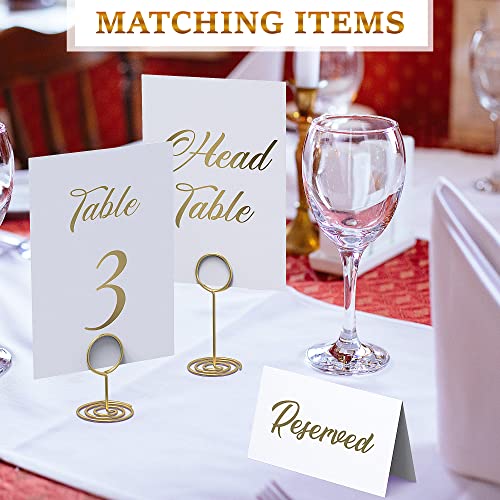 Gold Table Numbers 1-30 for Wedding Reception - Gold Foil Table Number Cards 4x6 Inch with Head & Gift Table - Restaurant Table Numbers - Wedding Numbers for Tables Card Stock Wedding Table Numbers