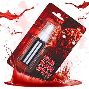 fake blood vampire halloween makeup, washable bloody mary fake blood spray for clothes face body paint realistic halloween blood for zombie vampire monster makeup cosplay, realistic blood splatter 1oz