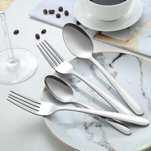 36 Pieces Dinner Spoons Set (7.4 inch), Pleafind Spoons Silverware, Stainless Steel Spoon, Silver Spoons, Mirror Polished Tablespoon, Silverware Spoons for Home, Kitchen, Restaurant, Dishwasher Safe