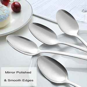 36 Pieces Dinner Spoons Set (7.4 inch), Pleafind Spoons Silverware, Stainless Steel Spoon, Silver Spoons, Mirror Polished Tablespoon, Silverware Spoons for Home, Kitchen, Restaurant, Dishwasher Safe