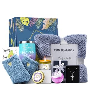 get well soon gifts for women care package for women get well gift basket with flannel throw blankets