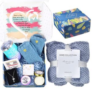 Get Well Soon Gifts for Women Care Package for Women After Surgery Gift Baskets for Women Birthday Gift Unique Friendship Sympathy Inspirational Gift Thinking of You Gift Relaxing Spa Gift Blanket Mug