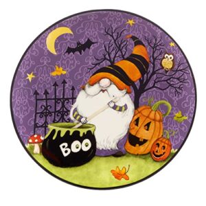 Certified International Halloween Gnomes 9" Salad/Dessert Plates, Set ot 4, Multicolor