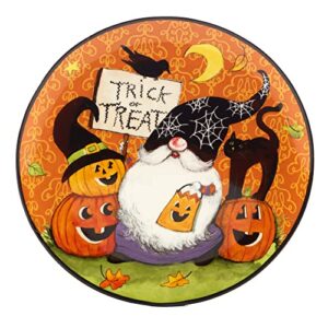 Certified International Halloween Gnomes 9" Salad/Dessert Plates, Set ot 4, Multicolor